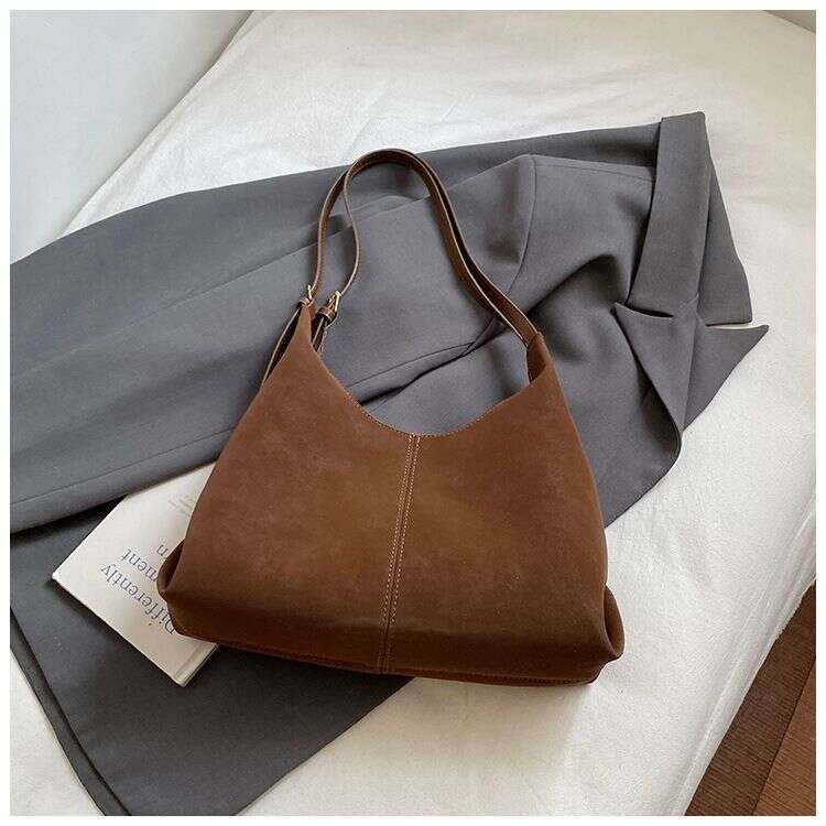 for Women, Large Capacity New Versatile Lazy Style Single Shoulder Crossbody Commuter Soft Leather Tote Bag