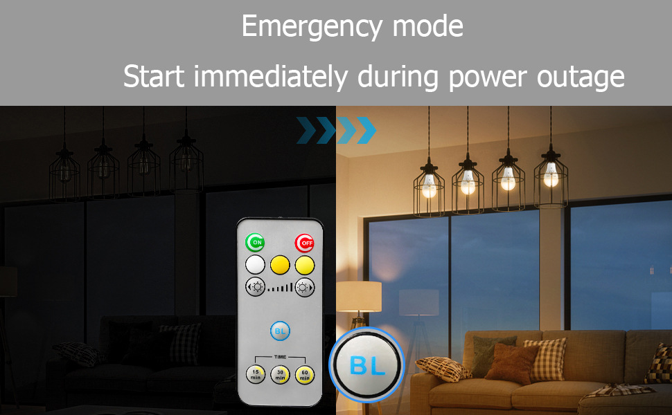 7W Rechargeable Emergency Light Bulb E27 Base-USB/220V Dual Charging Backup Emergency Light for Car/Home/Outdoor CM16