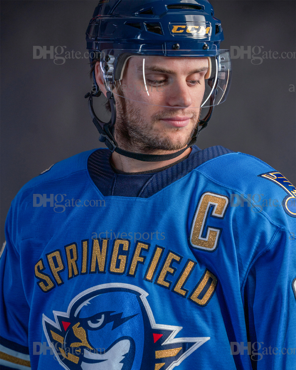 Mens Womens Youth Springfield Jerseys Matthew Peca Matt Luff Hugh McGing Stitched Name Number Hockey
