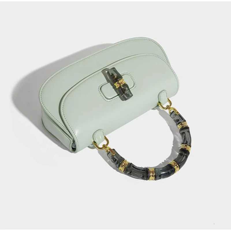 Luxury Transparent Handle Crossbody Saddle BagVintage Shoulder BagCompact Chic Women Sling BagDesigner Color Contrast Handbag Z250926