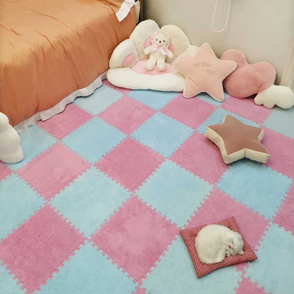 Soft Plush Childrens Mat Baby Toys Eva Foam Puzzle Carpet Warm Children Play Mats Interlocking Rugs Infant Carpet 30301cm C250926