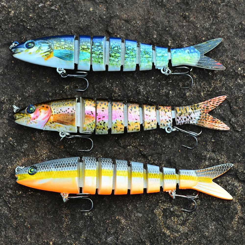 beros Sinking Wobbrs Jointed Crankbait Swimbait 8 Segment Hard Artificial Bait For Fishing Tack Lure W250926