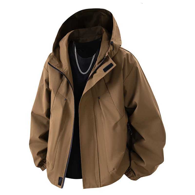 Autumn Mens Jacket Hooded Windbreakers Windproof Outdoors Casual Jackets Black Bomber Camping Loose Thin Coat Plus Size 8xl W250926