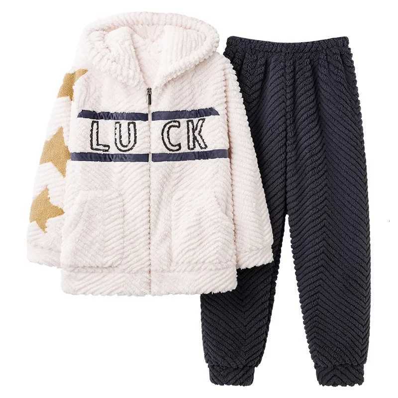 Thickened FleeceLined Womens Pajamas Winter Coral Velvet 2024 New Style Outerwear Flanelle Homewear Suit Z250925