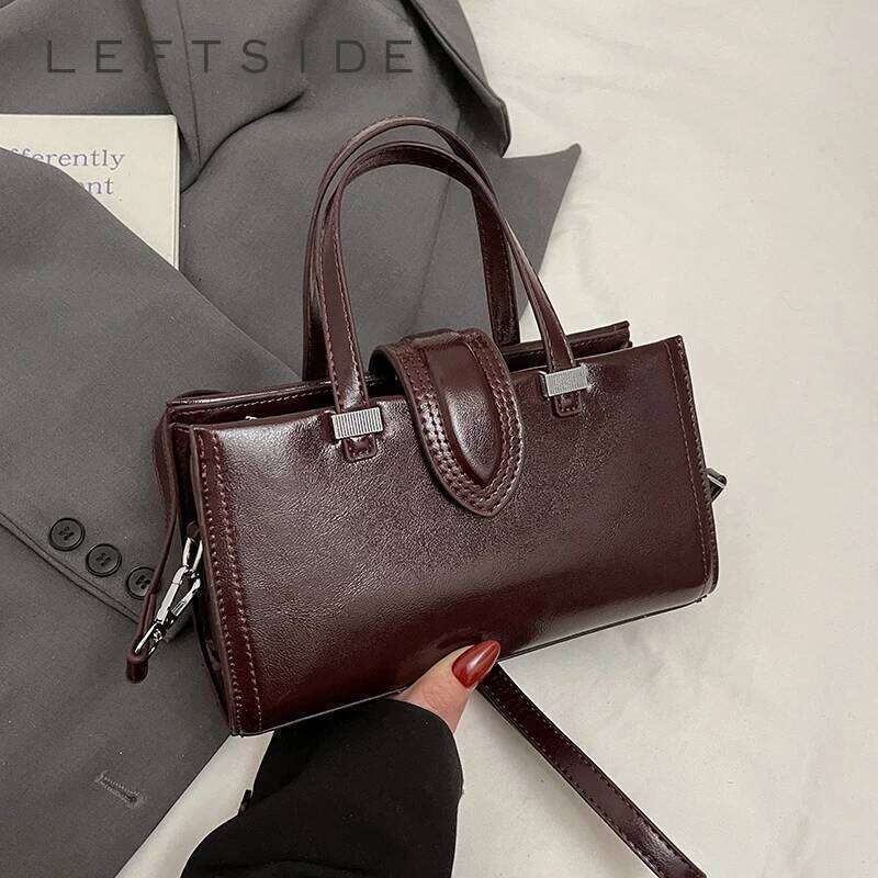 Leather Small Crossbody Bags Lady Shoulder Bag for Women New Trend Fashion Short Handle Handbags and Purses