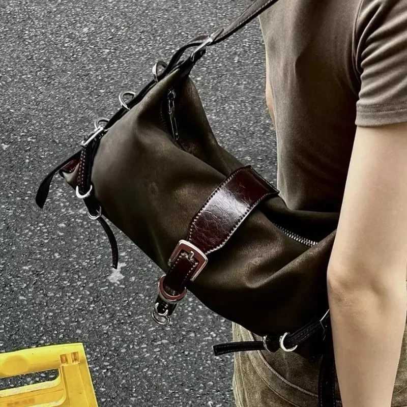 Vintage Korean All Match Streetwear Handbags Fashion Grunge Casual Shoulder Bags Y2k Aesthetic Ins Simple Crossbody Bags Trendy Z250926