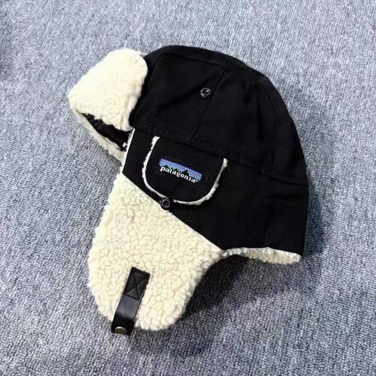 Canvas Cotton Hat for Men and Women Winter Patchwork Lamb Wool Coldproof Warm Protection Fleecelined Hat Pilot Hat H250925