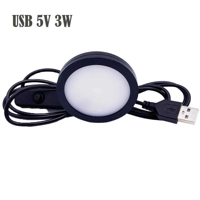 Ultra Slim LED Spotlight USB 5V LED Under Cabinet Shelf Light Caravan Campervan Spotlight Indoor Light with Switch 3W C250925