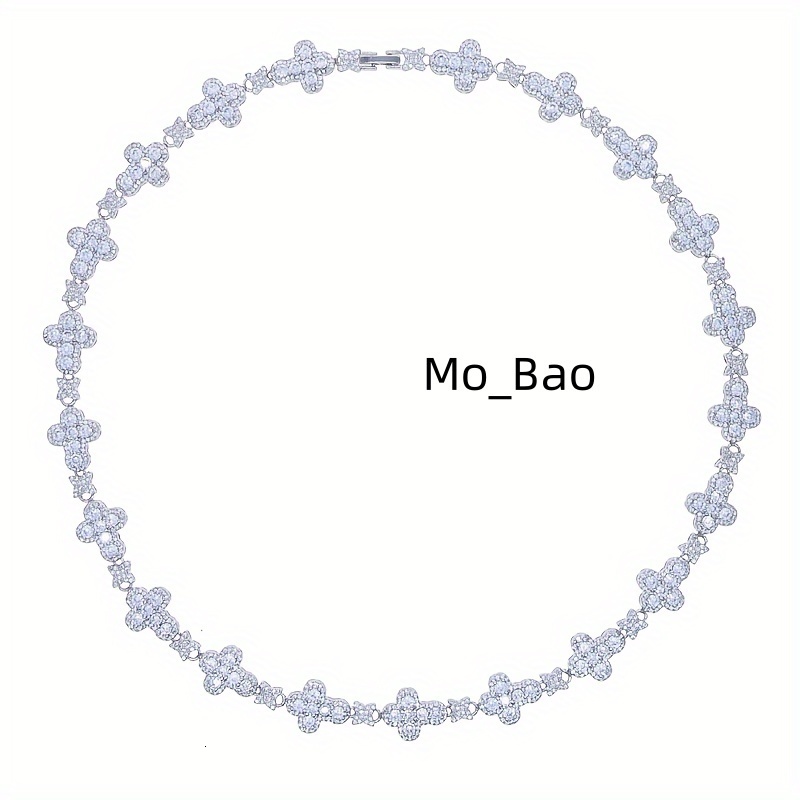 10mm Honeycomb Hip Hop 14K Gold Plated Men Choker Necklace Women Gifts 5A Cubic Zirconia Diamond Classic Tennis Chain for Rapper