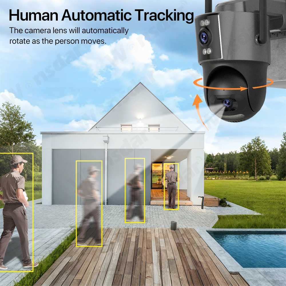 4G Sim Solar Camera 24 Hours Record Three lens 10X Zo Camera Outdoor IP66 Waterproof 9W Solar Panel Builtin Battery iCSee Y250925