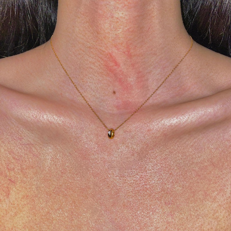 Jewellery High Quality 925 Silver Diamond Transfer Necklace Ring Set Mini Collarbone Chain for Versatile Wear Gift for All Occasions Textured Elegant 