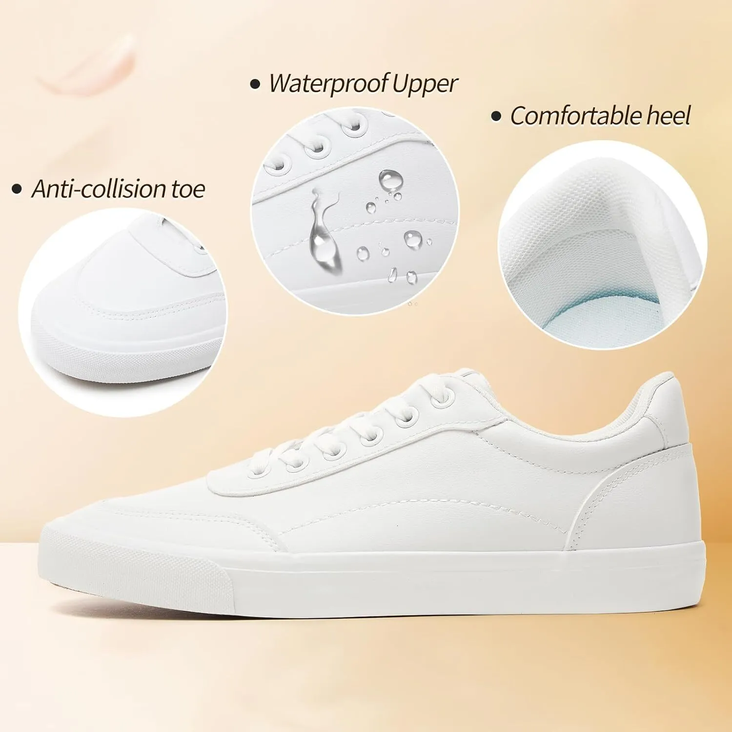 designer shoes womens sneakers White Low Cut Sports Shoes Classic Casual Men Comfortable PU Leather Tennis