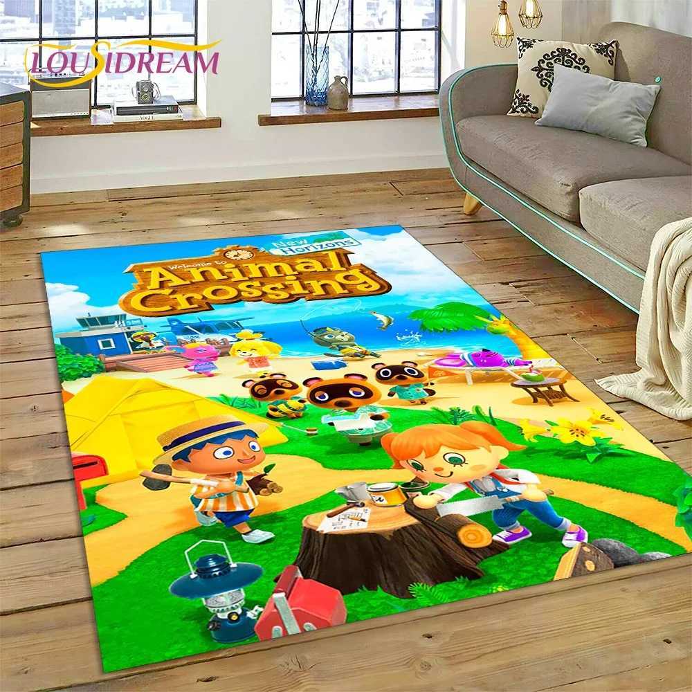 Cute Animal Crossing New Horizons Cartoon Carpet Rug for Bedroom Living Room Home Sofa DecorationKid Game Large Decor Floor Mat C250926