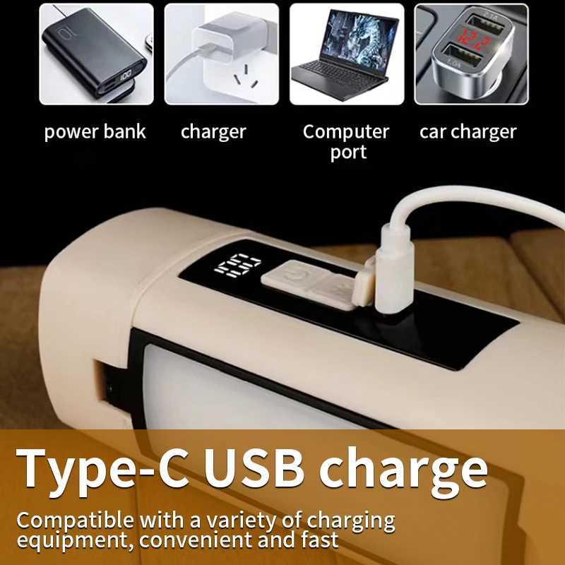 Folding Outdoor Camping Light Portable Rechargeable Hanging Tent Hanging Lantern with Battery Display Emergency Car Outdoor Lamp C250925