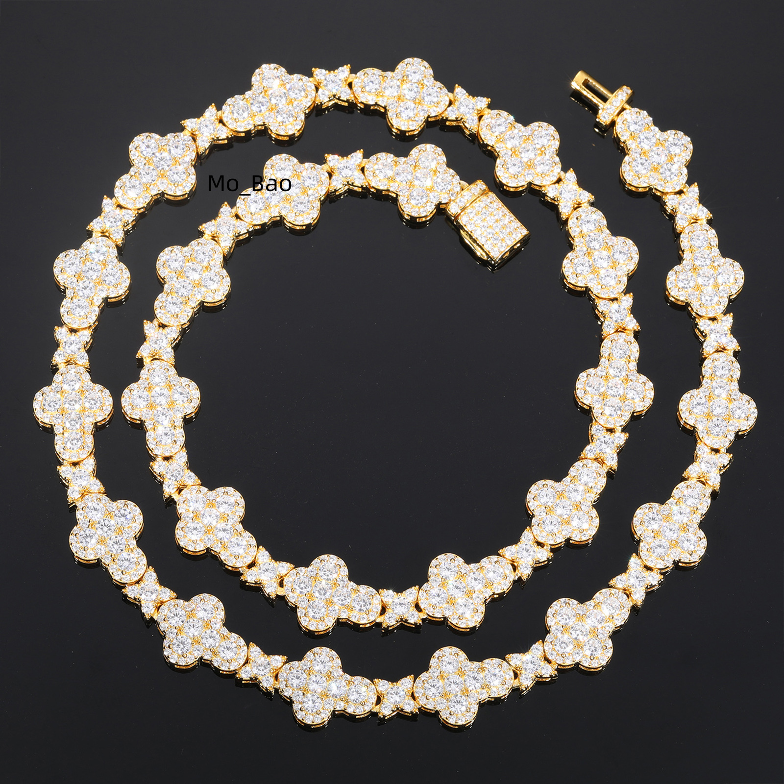 Exquisite Iced Out 10mm 925 Sterling Silver Moissanite Cross Cuban Link Chain Necklace GRA Certificated Pass Diamond Tester