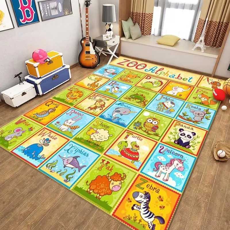 Childrens Play Crawl Mat Letters and Numbers Carpet Living Room Sofa Coffee Rug Cartoon Early Education for Children Floor Mats C250926