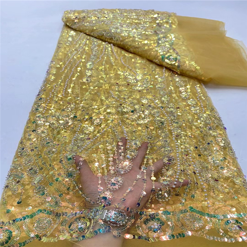 Latest French Tulle Lace Fabric 2.5 Yards 2024 High Quality Nigerian Lace Fabric African Lace Fabric For Wedding Party TY3798