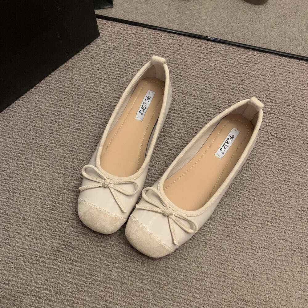 Korean Style French Bow Designer Shoe Silver Single Candy Women's Flat Summer Evening Ballet Shoes