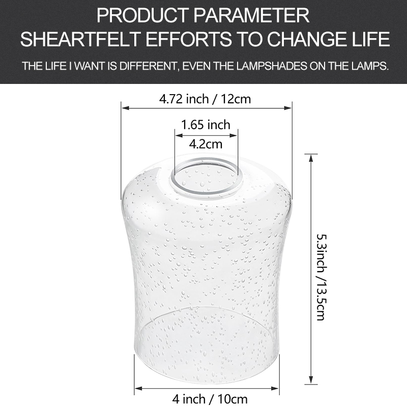 Transparent Replacement Glass Shade Sets Handmade Wall Lamps & Bathroom Lighting Accessories A 6-piece set