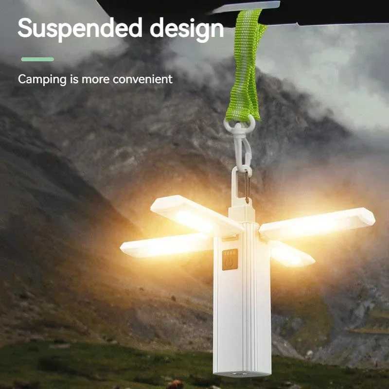 Protable Rechargeable Camping Light Tent Chandelier Ultra Long Life Multifunction Flashlight Folding Hand Lamp C250925
