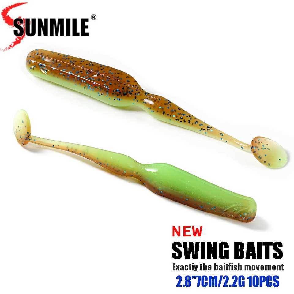 SUNMI Swing Bait 7cm Artificial Baits Wobbrs Soft Lures Shad Carp Silicone Fishing Baits W250926
