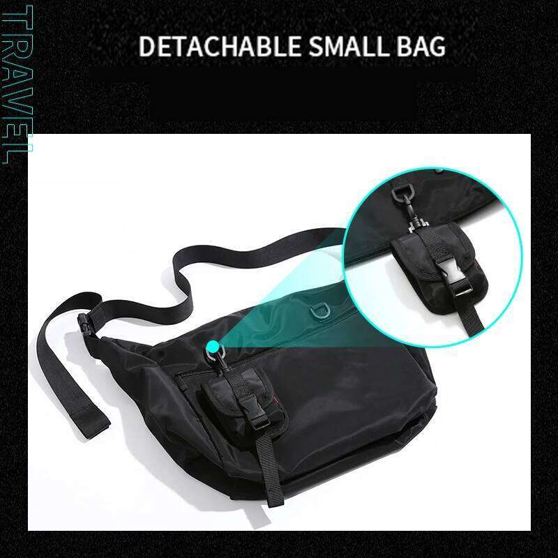 Korean Style Men Messenger Bags Women Travel Casual Large Hobo Waterproof Nylon Laptop Crossbody Shoulder Bag