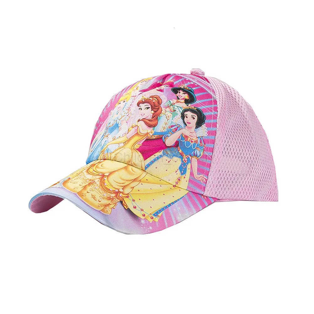 Disney Princess Elsa Childrens Hat Snow White Cartoon Boys and Girls Baby Sunshade Baseball Hat Childrens Sunscreen Mesh Hat H250926
