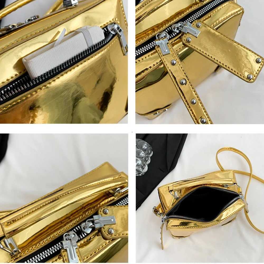 Women Handbag Bright Face Crossbody Bag Fashion Square Shoulder Bag Silver Gold Phone Bag Purses and Handbags 2025 Z250926