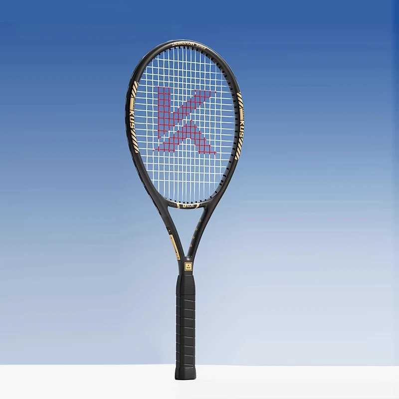 graphite 27 inch tennis racket Adult men women professional carbon fiber stiffness 50 tension offense white black elasticity J250926