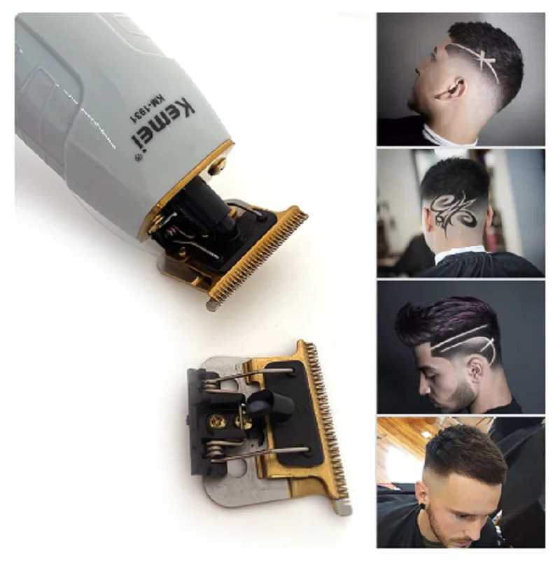 KM1931 Kemei Professional Electric Barber Shears Mens Stainless Steel Hair Clipper Shaving R250926