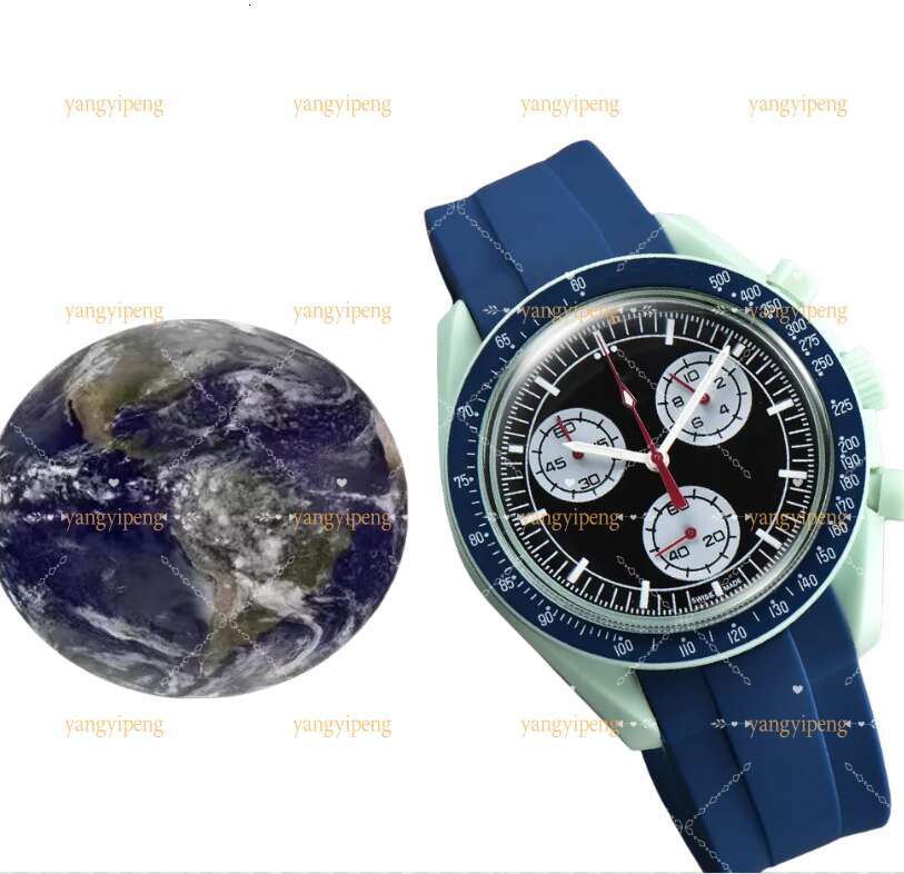 Moon Watch Mens Watches Full Function Quartz Mercury Nylon Luxury Watch Limited Edition Master iced out watch Y1