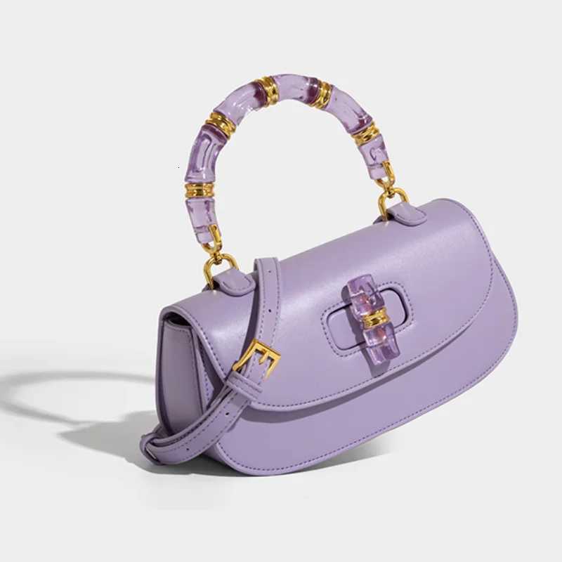 French Brand Large Capacity Bamboo Handle Bag Women Luxury Quality Leather Beach Vacation Shoulder Bag Casual Commuting Tote Bag Z250926