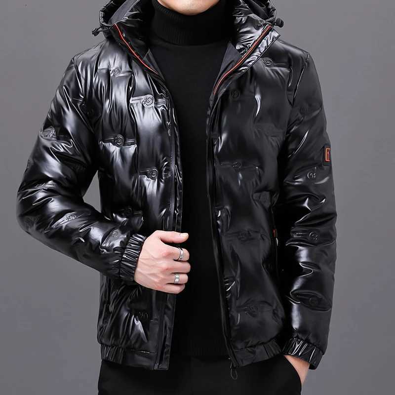 New Winter Bright Solid Color Hooded Warm Down Jacket Fashionable and Trendy Highquality and Comfortable Warm Jacket W250926