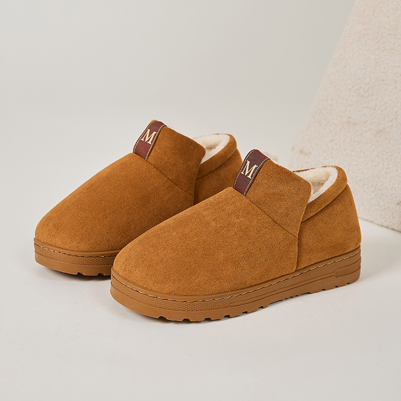 Designer Boots New Fashion Anti-Slip Plush Snow Boots, Winter Thick Sole Outdoor Indoor House Slippers, Men/Women Thermal Cotton Shoes