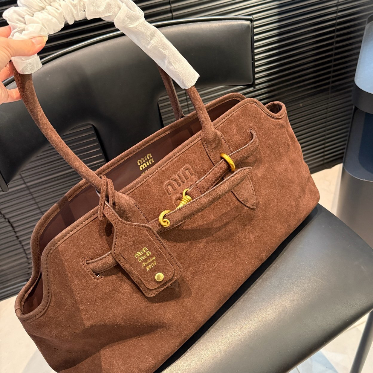 Tote Bag Designer Bag Shoulder Bag Front-Embossed Suede Leather Handbag Auenture Luxury Bag Classic Women's Oak Brown Crossbody Bag Mini Shopping Bag New