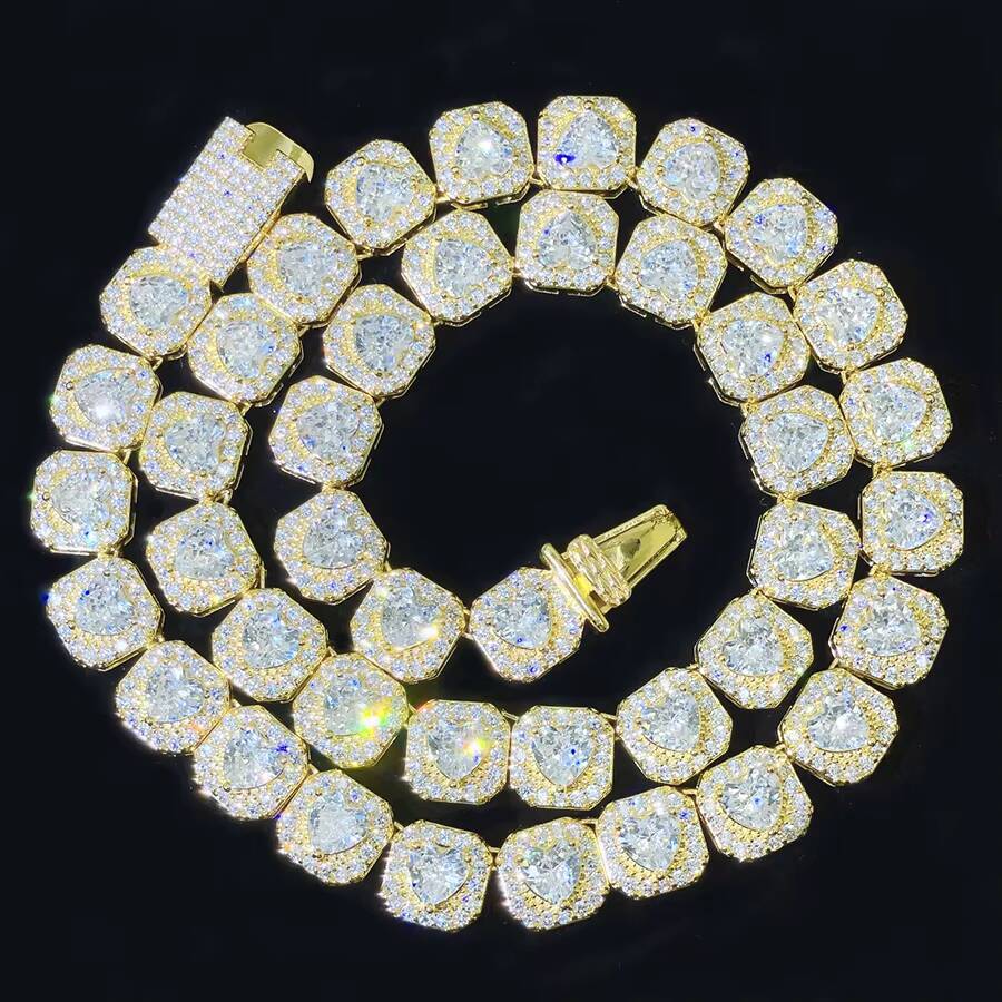 Gold Plated Bling Necklace Customized Popular Hip Hop Style Cuban Necklace Iced Out Fashion Cuban Chain for Men