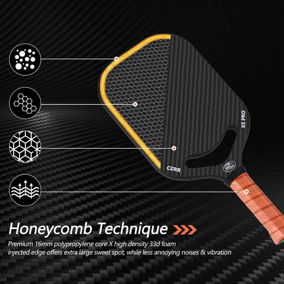 CZRR brand 3k frameless pickleball racket has passed the USAPA certification high strength and high rotation authentic product J250926