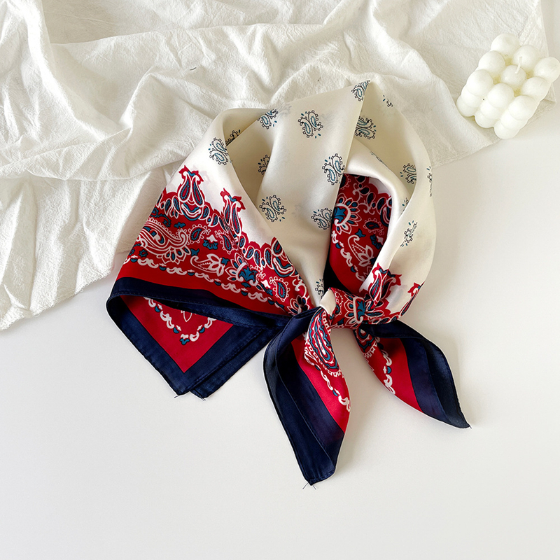 Women's Fashion Headscarf, Lightweight Neck Scarf can be used as an accessory for purses, scarves and handbags Fashionable Women's 70cm Desi