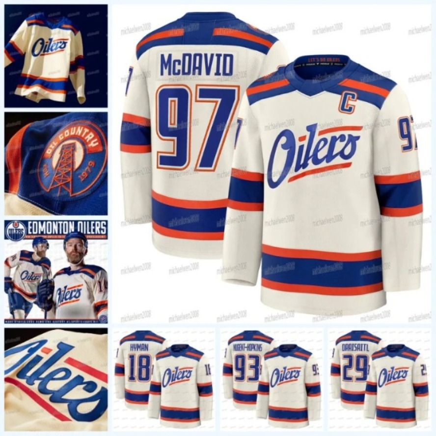 Edmontons Oiler 2025-26 Third Oil Country Jersey Conor McDavid Zach Hyman Nugent-Hopkin Leon Draisaitl Vasily Podkolzin Walman Kane Henrique Darnell Nurse