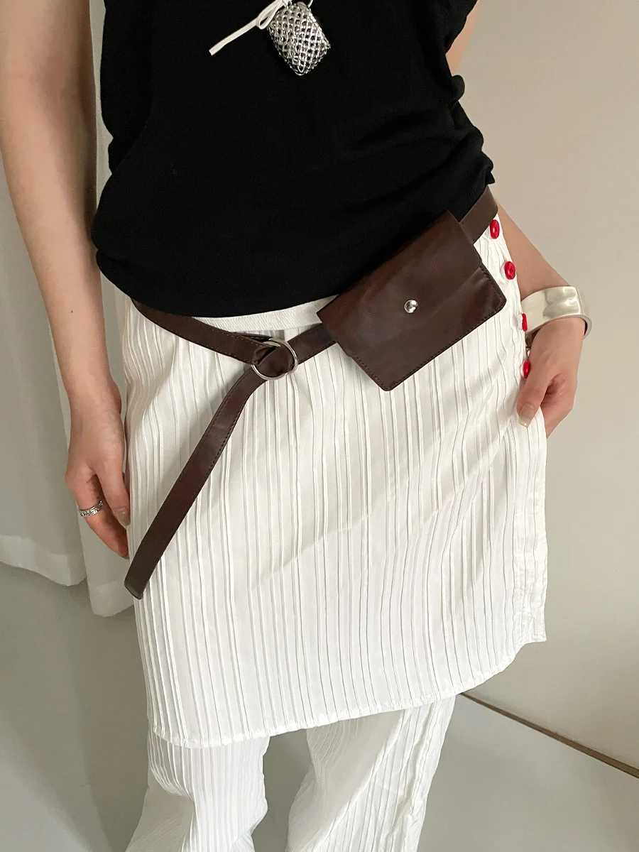 Korean Version Of Simple And HighEnd Khaki Color Belt Hanging Bag For Women Mini Versatile Small Square Bag With A Belt L250926