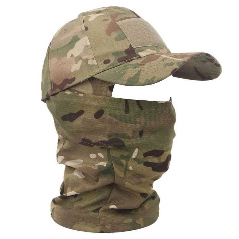 Tactical Balaclava Baseball s Full Face Mask Set Men Summer Snap back Sun Hat Outdoor Hunting Camouflage Balaclava Z250926