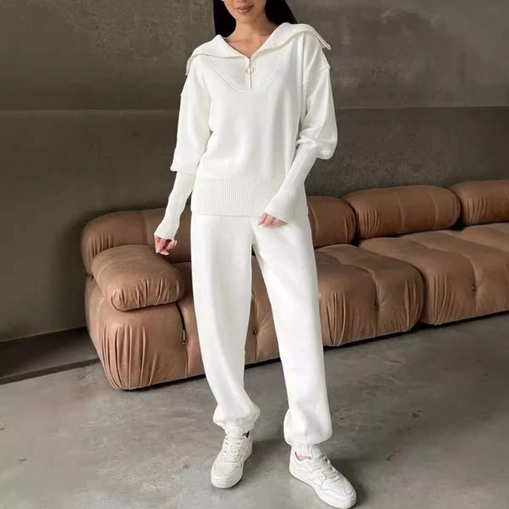 2025 Autumn Winter Fashion Women's Clothing Cross-Border Trade Elegant Casual Sweatshirt Two-Piece Set