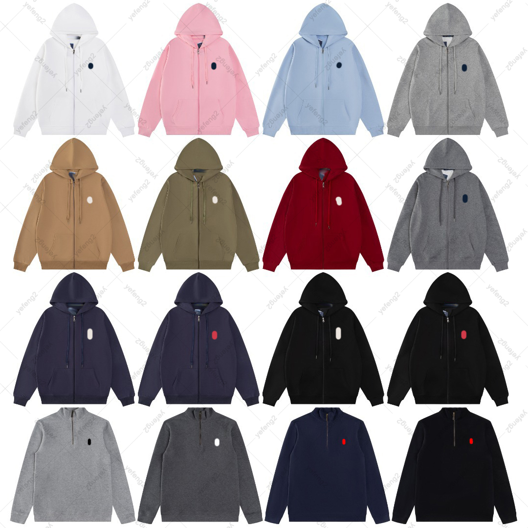 mens designer hoodies sweatshirt polo hoodies classic embroidery cotton couple zipper hoodies