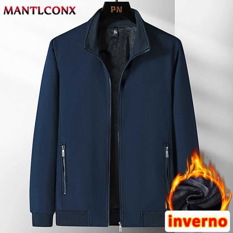 Luxury Mens Winter Coats Business Casual Thicken Inner Mens Winter Jacket Fleece Inner Parkas Man Thermal Warm Outerwear L3XL W250926