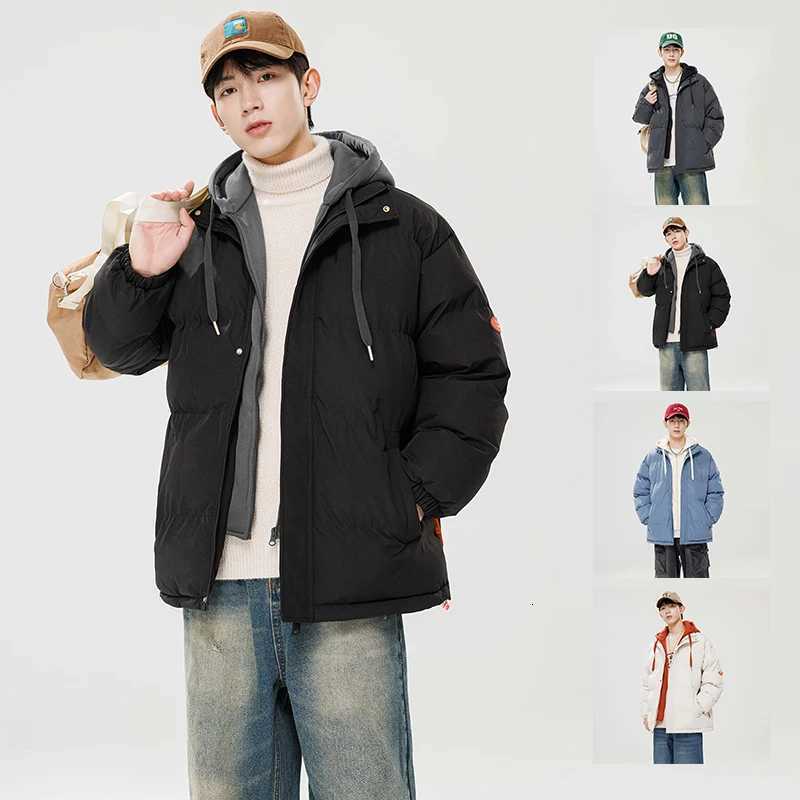 New winter mens down jackets thick coats standup collar bread jackets loose and large sized warm down cotton padded jackets W250926