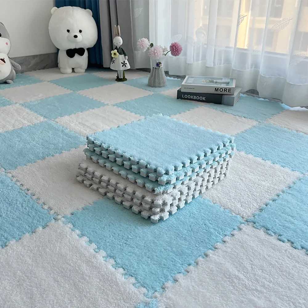 Soft Plush Childrens Mat Baby Toys Eva Foam Puzzle Carpet Warm Children Play Mats Interlocking Rugs Infant Carpet 30301cm C250926