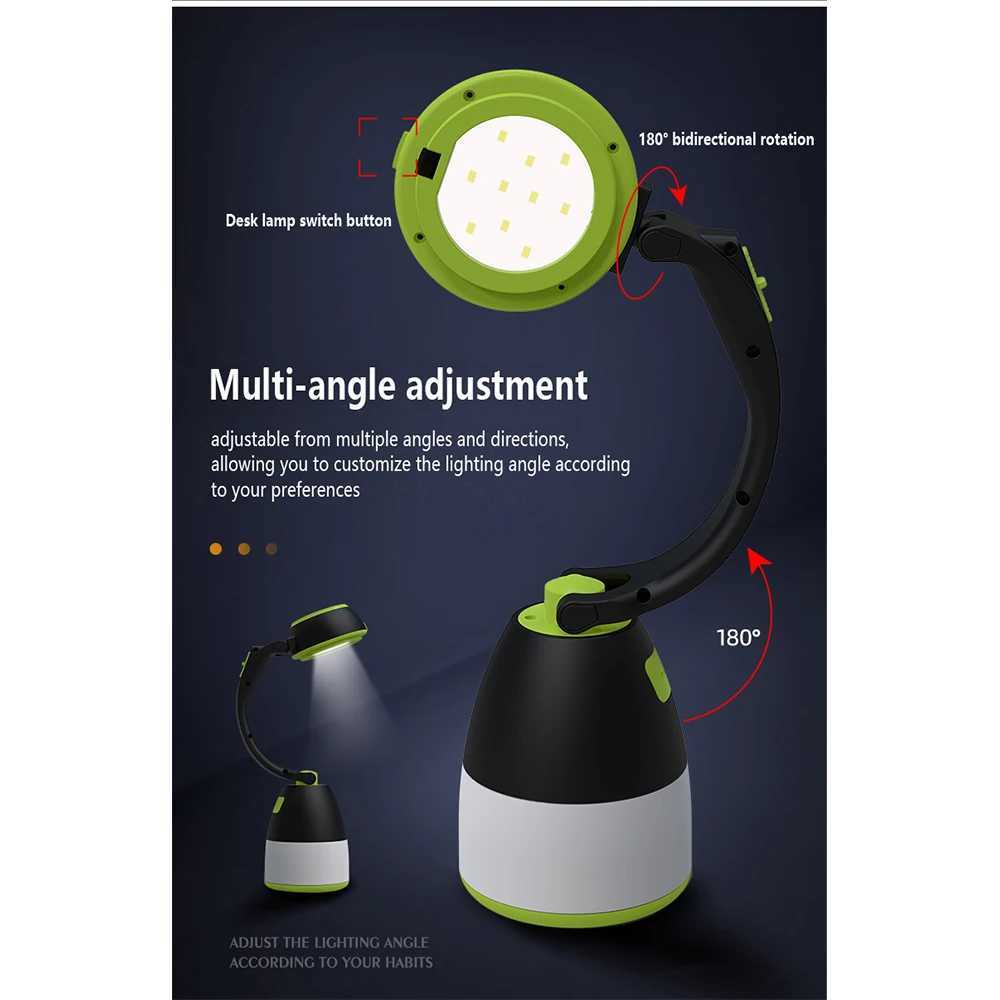 ThreeInOne Portable Lighting Tent Lamp Camping Lamp Household Desk Lamp Outdoor Camping Flashlight Emergency Night Light C250925