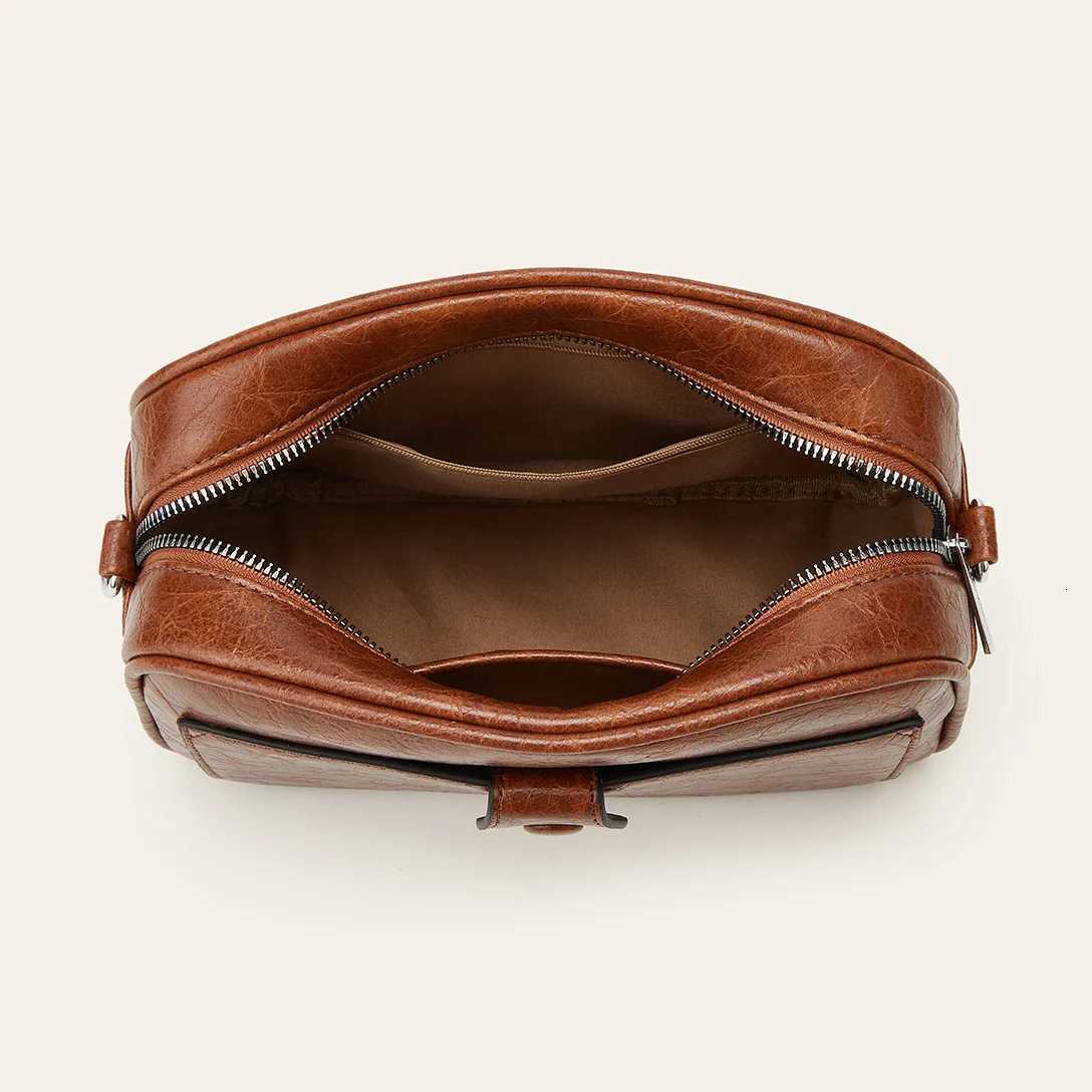 Vintage Bags for Woman Small Square Bag 2025 Faux Leather Shoulder Bags Women Coffee Brown Black Crossbody Bags Ladies Retro New Z250926