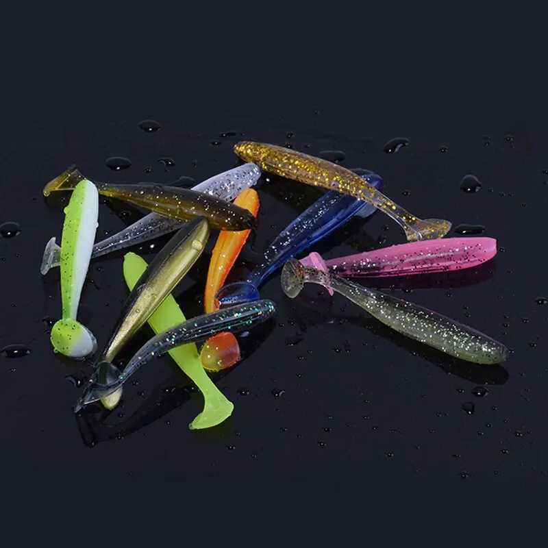 Soft Lures Silicone Bait 10pcs 9cm Worm Silicone Fishing Lure Jig Wobbrs For Carp Bass Artificial Swimbait Tack W250926