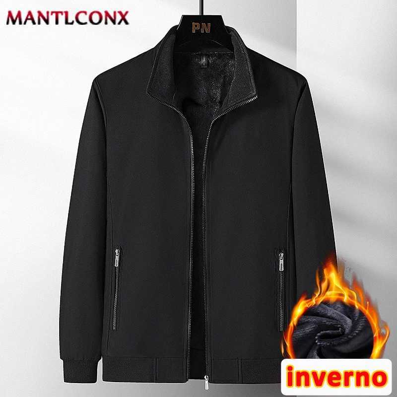 Luxury Mens Winter Coats Business Casual Thicken Inner Mens Winter Jacket Fleece Inner Parkas Man Thermal Warm Outerwear L3XL W250926